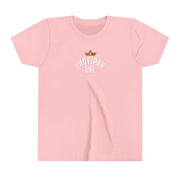 Kids Chutzpah Girl White Logo Tee (Color Options)